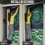Personalised Barramundi Fishing Door Cover Aboriginal Dot Art Fierce Fish