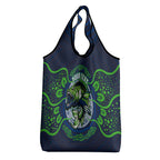 Personalised Barramundi Fishing Grocery Bag Aboriginal Dot Art Fierce Fish