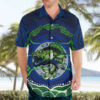 Personalised Barramundi Fishing Hawaiian Shirt Aboriginal Dot Art Fierce Fish
