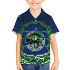 Personalised Barramundi Fishing Hawaiian Shirt Aboriginal Dot Art Fierce Fish