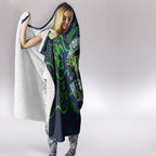 Personalised Barramundi Fishing Hooded Blanket Aboriginal Dot Art Fierce Fish