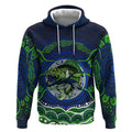 Personalised Barramundi Fishing Hoodie Aboriginal Dot Art Fierce Fish