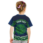 Personalised Barramundi Fishing Kid T Shirt Aboriginal Dot Art Fierce Fish