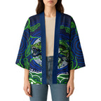 Personalised Barramundi Fishing Kimono Aboriginal Dot Art Fierce Fish