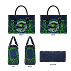 Personalised Barramundi Fishing Leather Bag Aboriginal Dot Art Fierce Fish