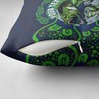 Personalised Barramundi Fishing Pillow Cover Aboriginal Dot Art Fierce Fish