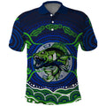 Personalised Barramundi Fishing Polo Shirt Aboriginal Dot Art Fierce Fish