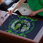 Personalised Barramundi Fishing Puzzle Aboriginal Dot Art Fierce Fish