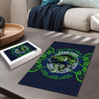 Personalised Barramundi Fishing Puzzle Aboriginal Dot Art Fierce Fish
