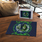 Personalised Barramundi Fishing Puzzle Aboriginal Dot Art Fierce Fish