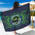 Personalised Barramundi Fishing Sarong Aboriginal Dot Art Fierce Fish