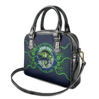 Personalised Barramundi Fishing Shoulder Handbag Aboriginal Dot Art Fierce Fish