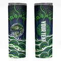 Personalised Barramundi Fishing Skinny Tumbler Aboriginal Dot Art Fierce Fish