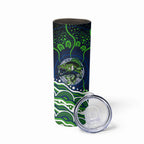Personalised Barramundi Fishing Skinny Tumbler Aboriginal Dot Art Fierce Fish