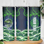 Personalised Barramundi Fishing Skinny Tumbler Aboriginal Dot Art Fierce Fish