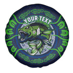 Personalised Barramundi Fishing Spare Tire Cover Aboriginal Dot Art Fierce Fish