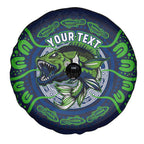 Personalised Barramundi Fishing Spare Tire Cover Aboriginal Dot Art Fierce Fish