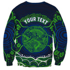 Personalised Barramundi Fishing Sweatshirt Aboriginal Dot Art Fierce Fish