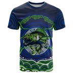 Personalised Barramundi Fishing T Shirt Aboriginal Dot Art Fierce Fish