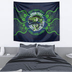 Personalised Barramundi Fishing Tapestry Aboriginal Dot Art Fierce Fish