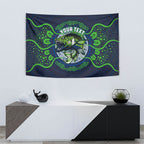 Personalised Barramundi Fishing Tapestry Aboriginal Dot Art Fierce Fish