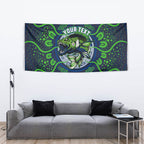 Personalised Barramundi Fishing Tapestry Aboriginal Dot Art Fierce Fish