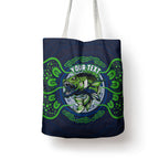 Personalised Barramundi Fishing Tote Bag Aboriginal Dot Art Fierce Fish