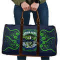 Personalised Barramundi Fishing Travel Bag Aboriginal Dot Art Fierce Fish