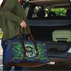 Personalised Barramundi Fishing Travel Bag Aboriginal Dot Art Fierce Fish