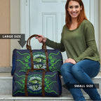 Personalised Barramundi Fishing Travel Bag Aboriginal Dot Art Fierce Fish