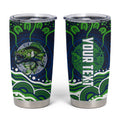 Personalised Barramundi Fishing Tumbler Cup Aboriginal Dot Art Fierce Fish