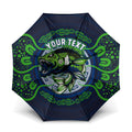 Personalised Barramundi Fishing Umbrella Aboriginal Dot Art Fierce Fish