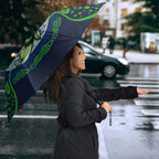 Personalised Barramundi Fishing Umbrella Aboriginal Dot Art Fierce Fish