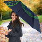 Personalised Barramundi Fishing Umbrella Aboriginal Dot Art Fierce Fish