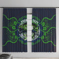 Personalised Barramundi Fishing Window Curtain Aboriginal Dot Art Fierce Fish