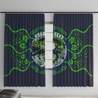 Personalised Barramundi Fishing Window Curtain Aboriginal Dot Art Fierce Fish