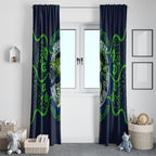 Personalised Barramundi Fishing Window Curtain Aboriginal Dot Art Fierce Fish