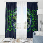 Personalised Barramundi Fishing Window Curtain Aboriginal Dot Art Fierce Fish