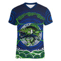 Personalised Barramundi Fishing Women V-Neck T-Shirt Aboriginal Dot Art Fierce Fish