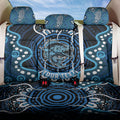 Custom Barramundi Fishing Back Car Seat Cover Indigenous Aboriginal Dot Art Blue Fish
