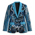 Custom Barramundi Fishing Blazer Indigenous Aboriginal Dot Art Blue Fish