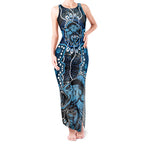 Custom Barramundi Fishing Tank Maxi Dress Indigenous Aboriginal Dot Art Blue Fish