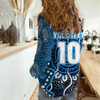 Custom Barramundi Fishing Women Casual Shirt Indigenous Aboriginal Dot Art Blue Fish