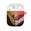 Personalized Brisbane Broncos vs Dolphins AirPods Case Battle Epic Lightning Storm Mascot