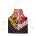 Personalized Brisbane Broncos vs Dolphins Apron Battle Epic Lightning Storm Mascot