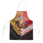 Personalized Brisbane Broncos vs Dolphins Apron Battle Epic Lightning Storm Mascot