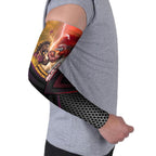 Personalized Brisbane Broncos vs Dolphins Arm Sleeves Battle Epic Lightning Storm Mascot
