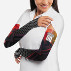 Personalized Brisbane Broncos vs Dolphins Arm Sleeves Battle Epic Lightning Storm Mascot