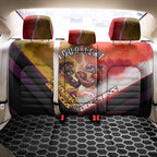Personalized Brisbane Broncos vs Dolphins Back Car Seat Cover Battle Epic Lightning Storm Mascot