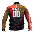 Personalized Brisbane Broncos vs Dolphins Baseball Jacket Battle Epic Lightning Storm Mascot
